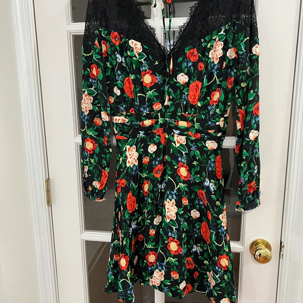 Anthropologie Lacy V-Neck Mini Dress - Size 8 - Picture 4 of 11